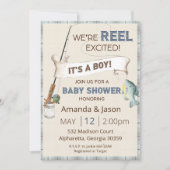 Invitation à la pêche Boy Baby shower Invitation (Devant)