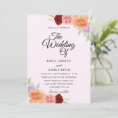 invitation à la pêche et au mariage violet (Debout devant)