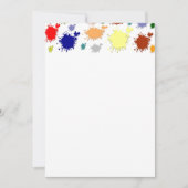 Invitation à la peinture à éclaboussures (Devant)