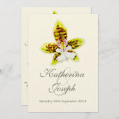 Invitation à la peinture mariage sur orchidées (Devant / Derrière)