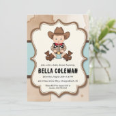 invitation à la petite cowboy western (Debout devant)