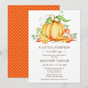 Invitation à la petite douche de citrouille
