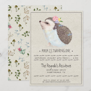 Invitation à la petite fête du hérisson