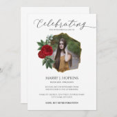 Invitation à la photo de Red Blossom (Devant / Derrière)