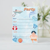 invitation à la piscine (Debout devant)