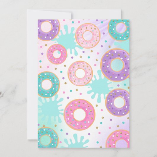 Invitation À La Piscine Dunk Et Donuts Pool Party (Dos)