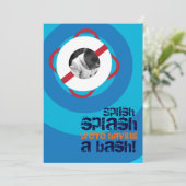 Invitation à la piscine et à la plage (Debout devant)