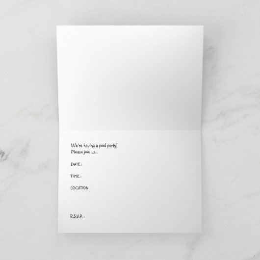 invitation à la piscine : liquides (Intérieur)