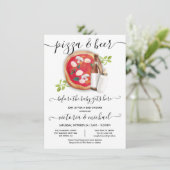 Invitation à la pizza et au Baby shower de la bièr (Debout devant)