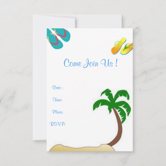 Invitation à la plage (Dos)