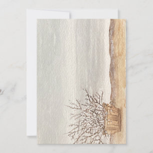 invitation à la plage de brouillard