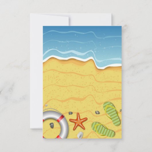 invitation à la plage d'été (Dos)