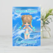 invitation à la plage - fête amusante sur la plage (Debout devant)