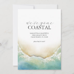 Invitation À la plage Nouvelle adresse Déménagement Faire-par