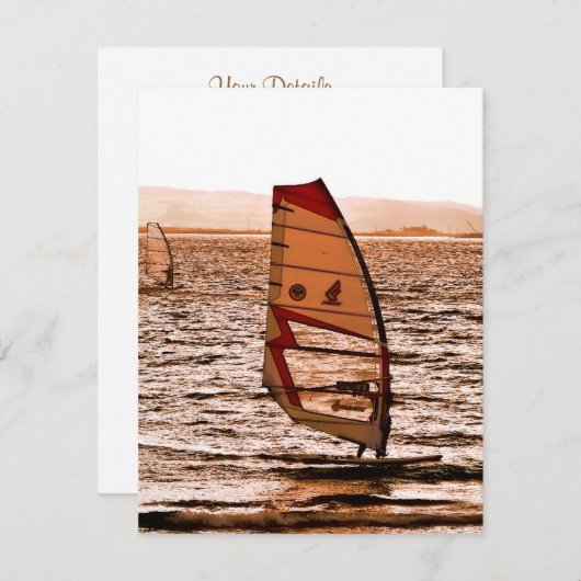 INVITATION À LA PLANCHE À VOILE (Devant / Derrière)