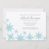 Invitation à la polka Dot Snowflake (Devant)
