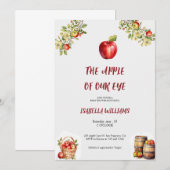 invitation à la pomme babyshower (Devant / Derrière)