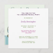 Invitation à la poule de la fête de révélation de  (Devant / Derrière)