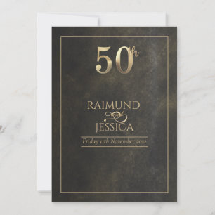 Invitation à la poussière d'or du 50e anniversaire