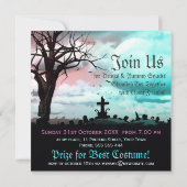 Invitation à la poussoire du cimetière d'Halloween (Dos)