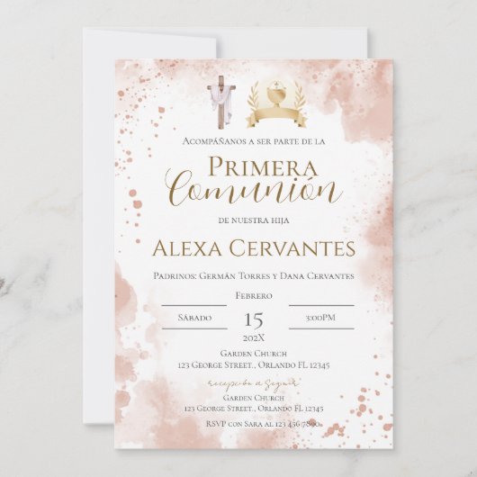 Invitation à la Première Communion (Devant)