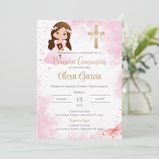 Invitation à la Première Communion (Debout devant)