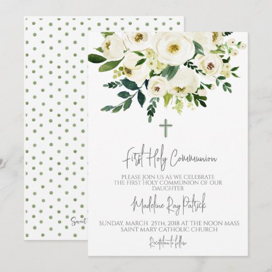 Invitation à la Première Communion (Devant / Derrière)