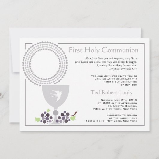Invitation à la première communion (Devant)