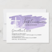Invitation à la première communion aquarelle - vio (Devant)