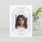 Invitation à la Première Communion avec Photo (Debout devant)