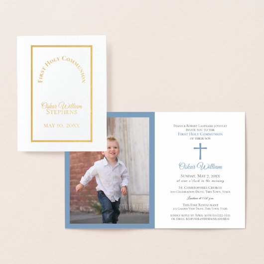 Invitation à la première communion avec photo (Affichage)