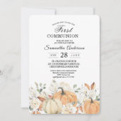 Invitation à la première communion | Citrouilles a (Devant)