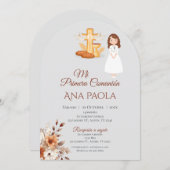 Invitation à la première communion de fille en Boh (Devant / Derrière)