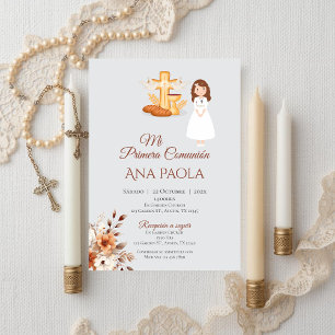 Invitation à la première communion de fille en Boh