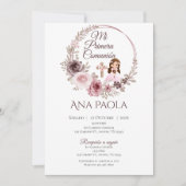 Invitation à la première communion de fille en Boh (Devant)