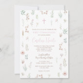 Invitation à la première communion de fleur sauvag (Devant)