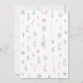 Invitation à la première communion de fleur sauvag (Dos)