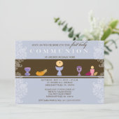 Invitation à la première communion de garçon (Debout devant)