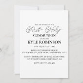 invitation à la première communion de la croix bot (Dos)