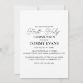 invitation à la première communion de la croix bot (Dos)