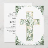 invitation à la première communion de la croix bot (Devant / Derrière)