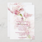Invitation à la première communion de l'orchidée r (Devant / Derrière)