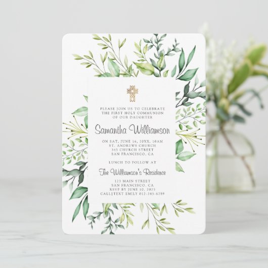 Invitation à la première communion de Rustic Folia (Debout devant)
