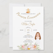 Invitation à la première communion des filles à fe (Devant)