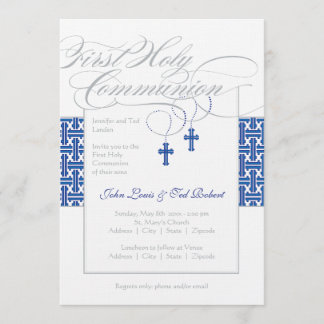 Invitation à la première communion des garçons jum