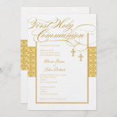 Invitation à la première communion des jumeaux neu (Devant / Derrière)