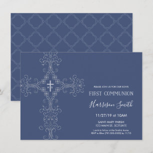 Invitation à la première communion du garçon - Cro