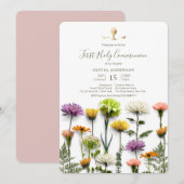 Invitation à la première communion du jardin flora (Devant / Derrière)