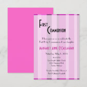 Invitation à la première communion - Fille (Devant / Derrière)