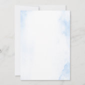 Invitation à la première communion florale bleue (Dos)